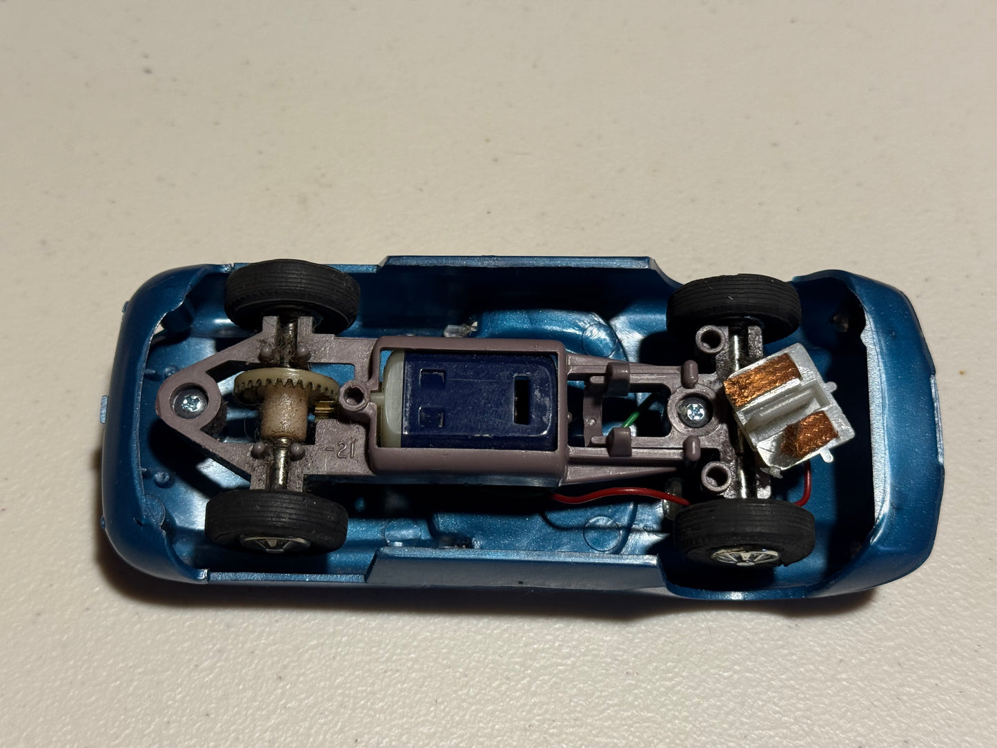 Eldon vintage blue Lotus slot car