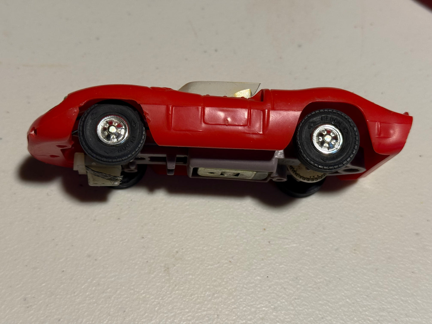 Eldon vintage red Ferrari slot car