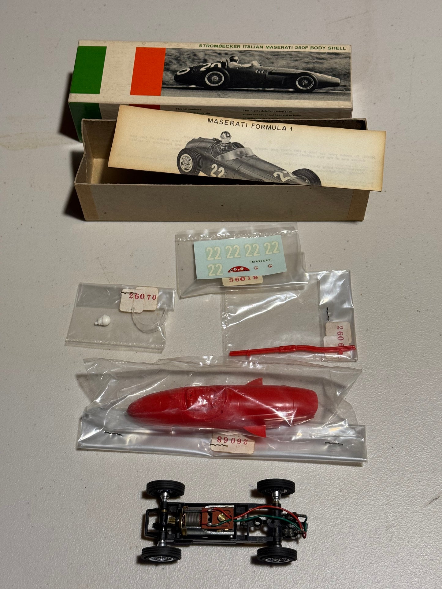 Strombecker Raceways Maserati 250F Slot Car complete kit