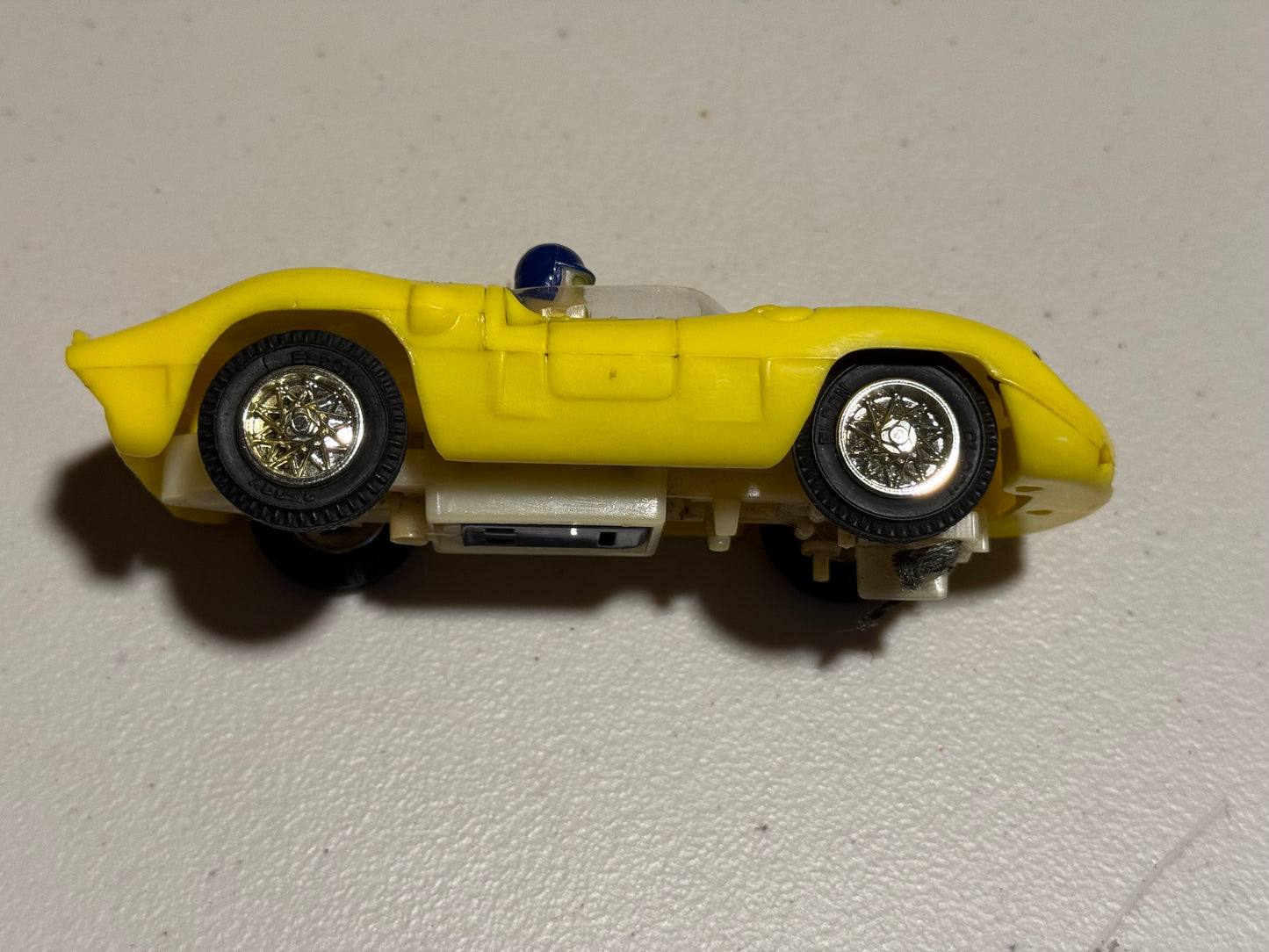 Eldon vintage yellow Ferrari slot car